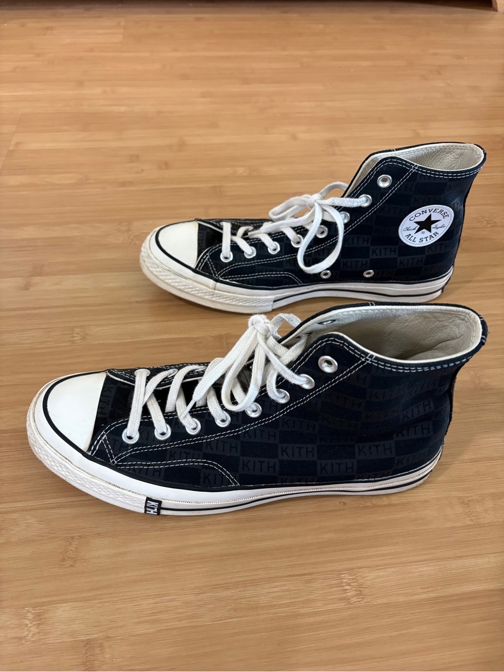 Converse x Kith Black and White High-Top Sneakers